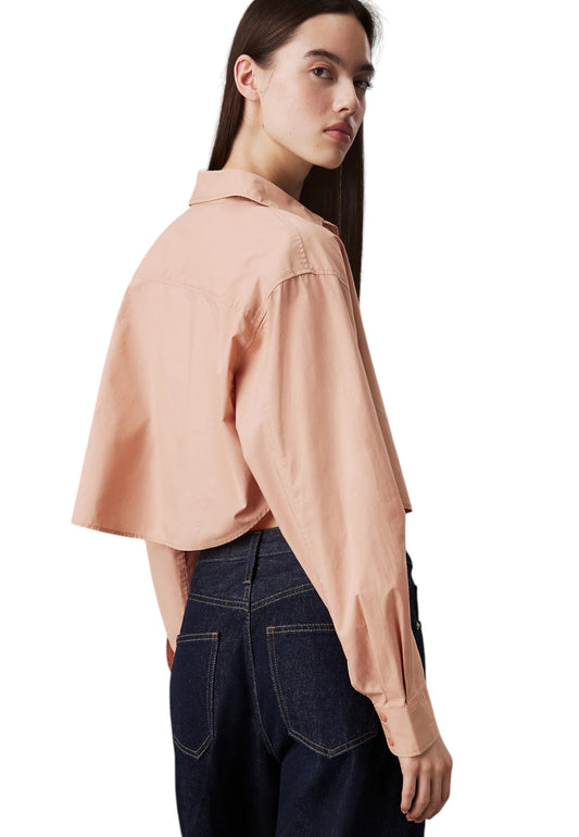 Camicia Manica lunga Donna Calvin klein Jeans  Woven Label Cropped
