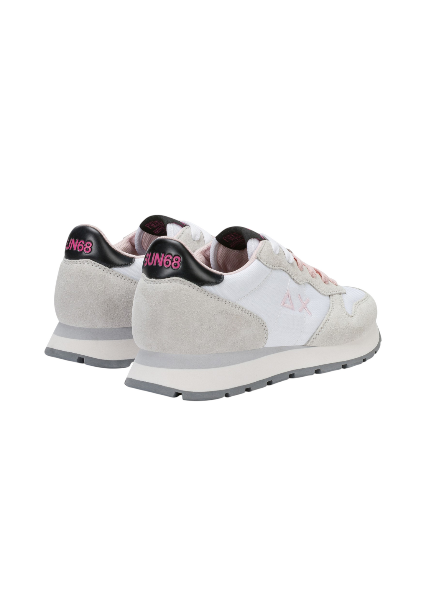 Sneakers Basse Donna Sun68 Stile Running, Nylon E Suede, Logo Ricamato Ally Solid Z46201