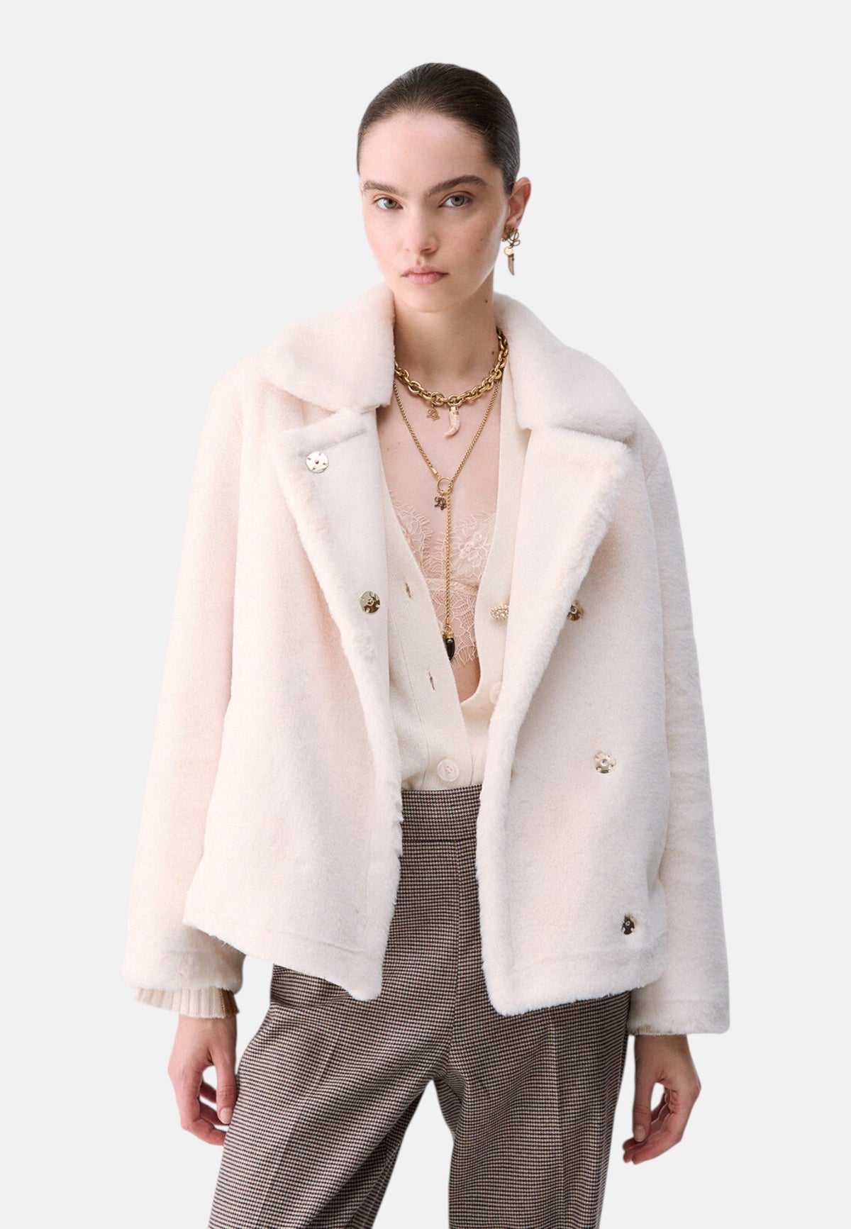Pelliccia Sintetica Donna Liu Jo Con Collo Classico  WF6405E1170