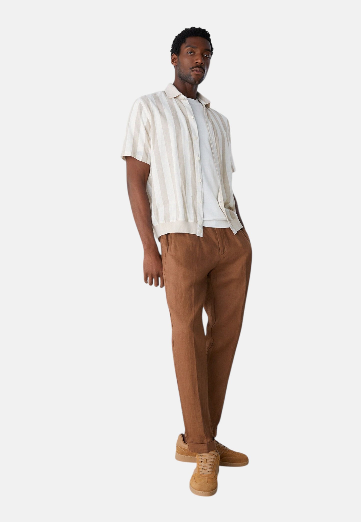 Pantaloni  Uomo Liu Jo Jogger In Lino  QA6095T4346