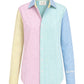Camicia Manica lunga Donna Mc2 Saint Barth Seersucker Stripes V Mix Emb Cristal CYS0001