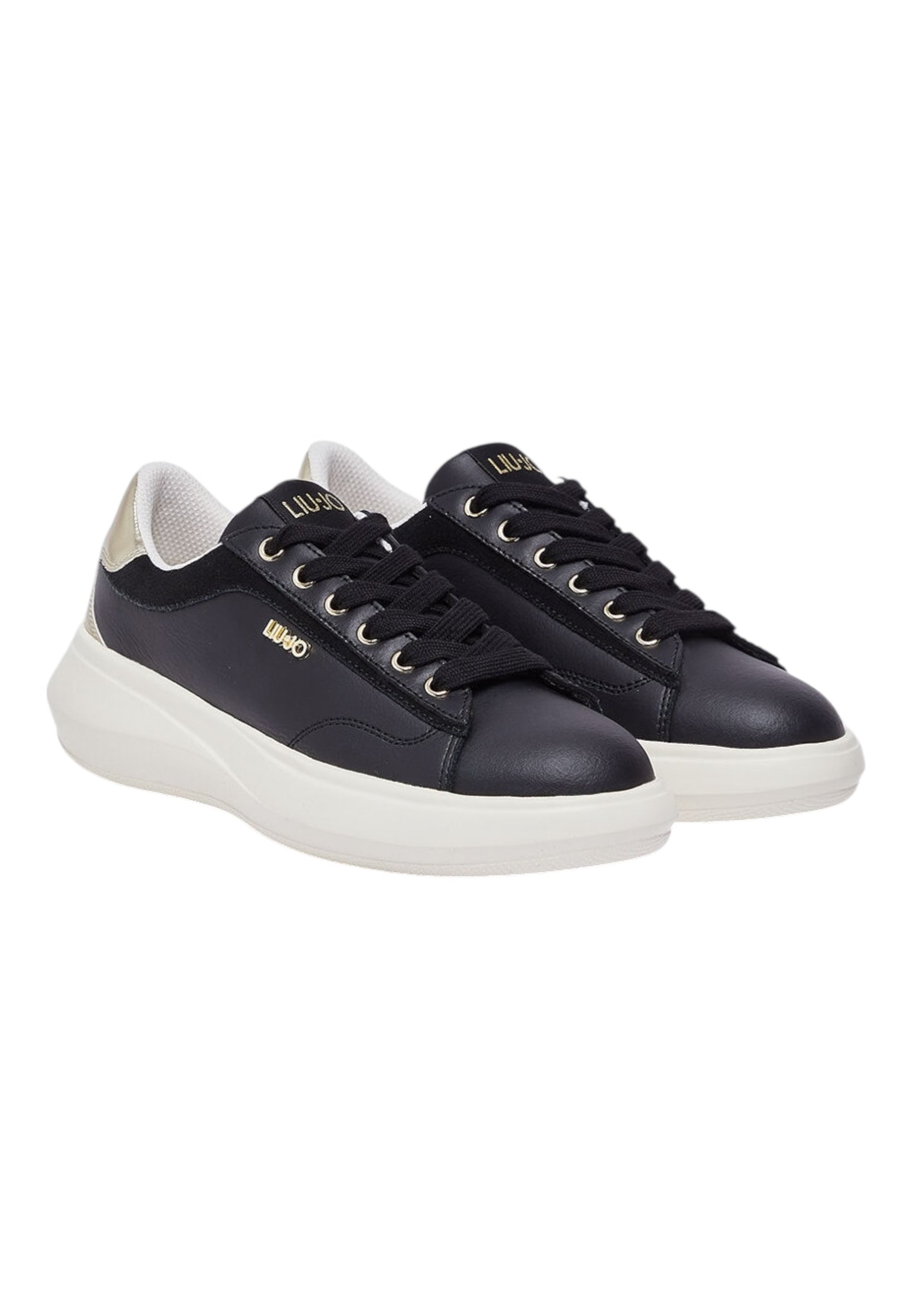 Sneakers Basse Donna Liu Jo In Pelle Di Vitello E Pelle Scamosciata Con Dettagli Oro Casper 01 BA6069P0304