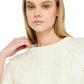 Maglia A Girocollo Donna Liu Jo A Trecce Manica 3/4  CF5214MA75Q