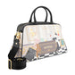 Borsa A Mano Donna Braccialini A Bauletto, Doppio con tracolla removibile e regolabile, Chiusura con zip, Due tasche interne, una con zip e una aperta, Stampa illustrata Looney Tunes, Dimensioni: 36.5 x 15 x 22 Cm Allround LT LT291YY
