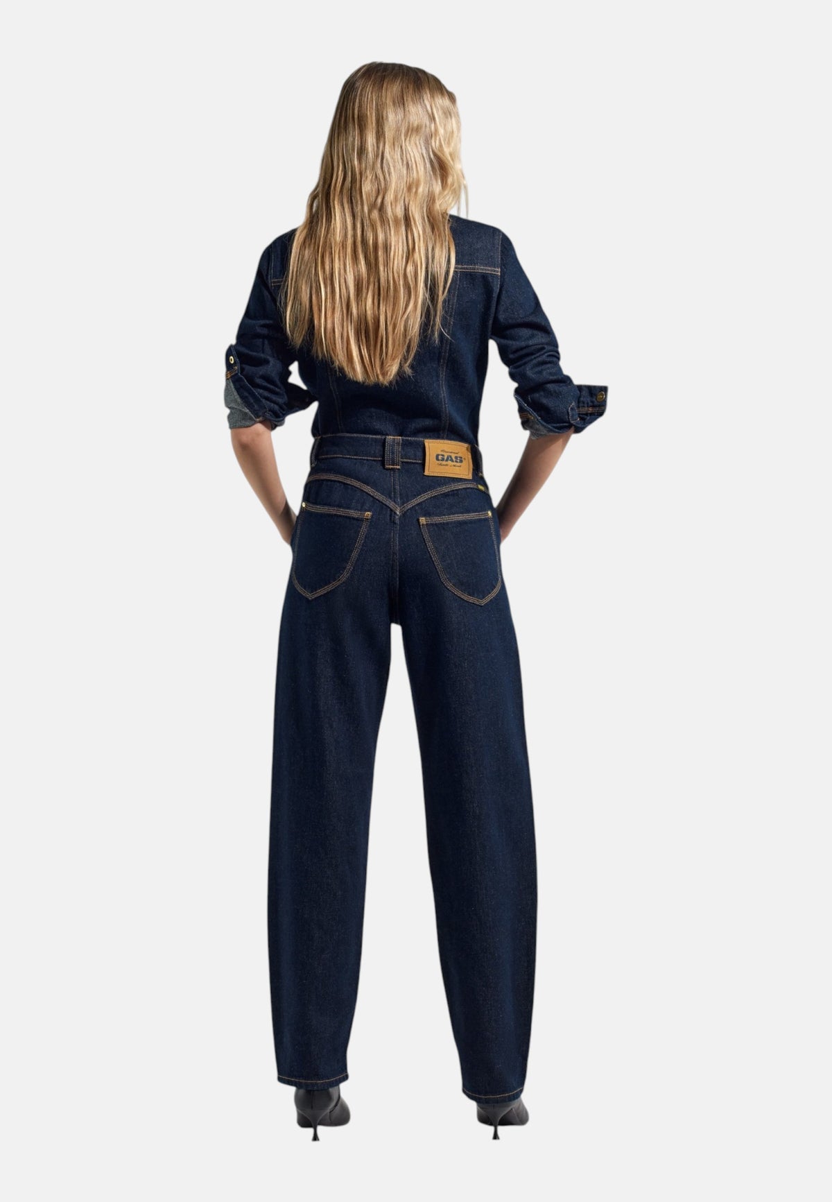 Jeans Straight Fit Donna Gas Denim Rigido 11 Oz Olivia Chino 365993020179