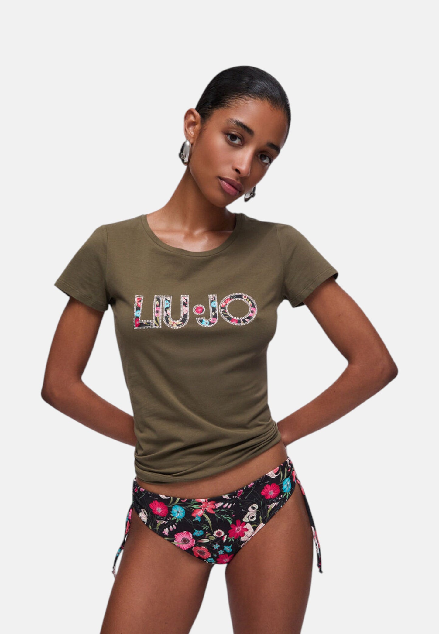 T-Shirt Manica Corta Donna Liu Jo Flower Eco Line VA6169JS003