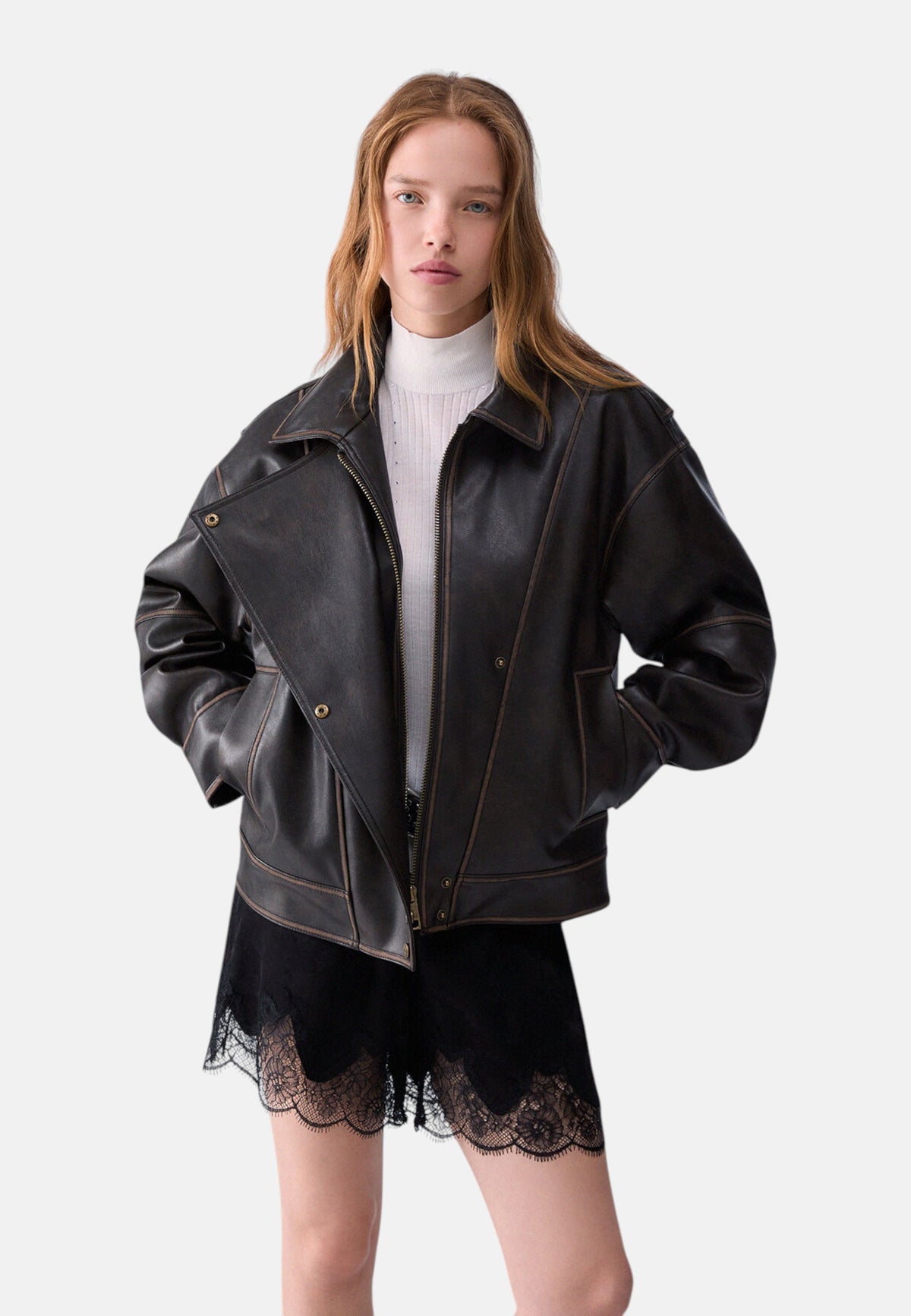Giacca In Pelle Sintetica Donna Liu Jo Bomber  WF6194E1106