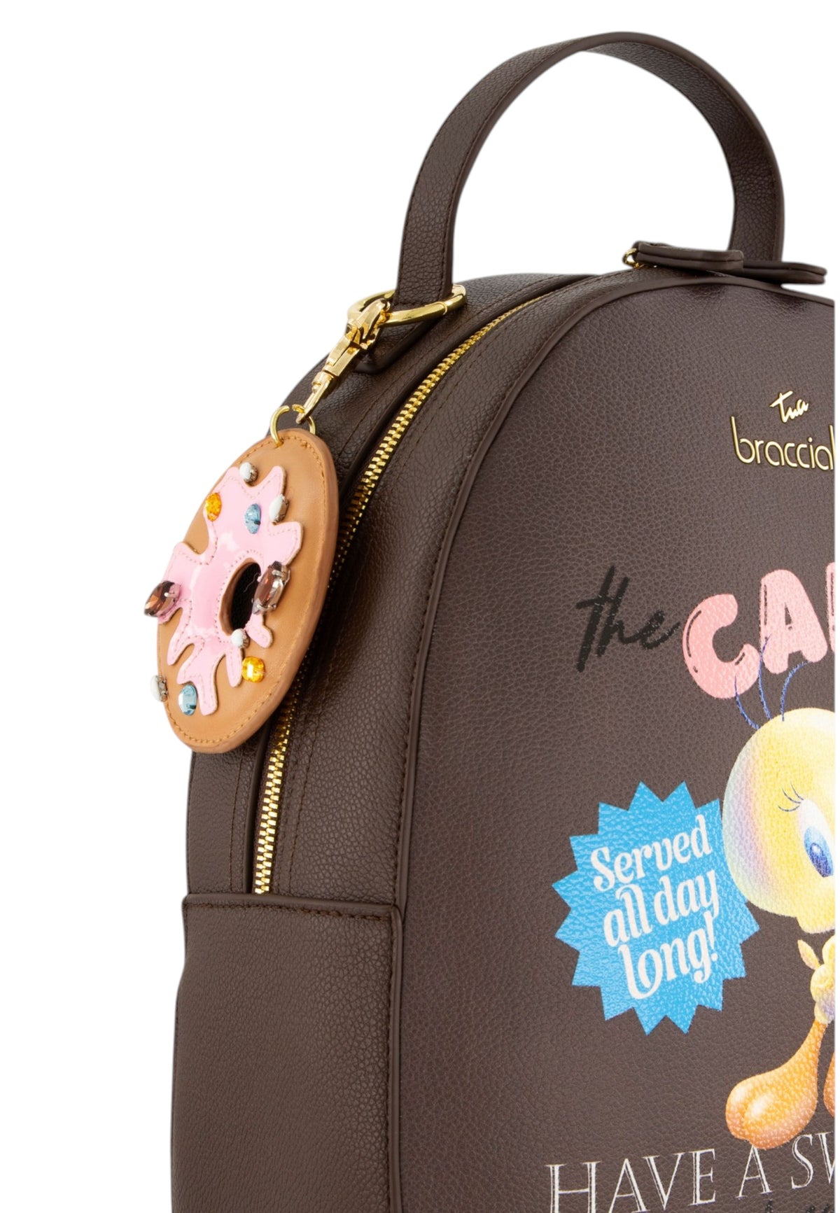 Zaino  Donna Braccialini Zaino compatto, Singolo con tracolle regolabili, Chiusura con zip, Due tasche interne, una con zip e una aperta, Design Braccialini con dettagli curati, Dimensioni: 27 x 15 x 37 Cm Amy Lt LT311YY