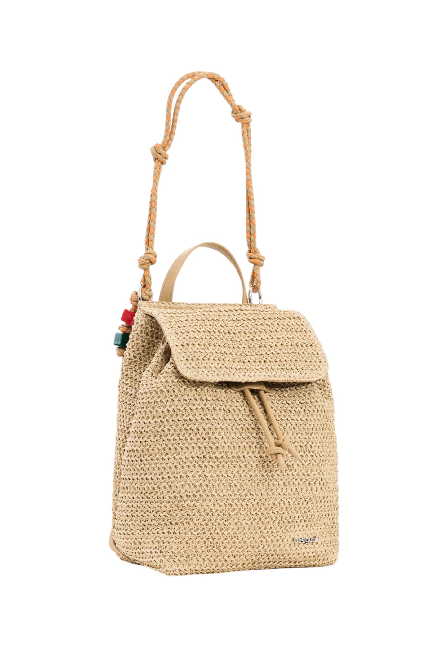 Zaino  Donna Desigual Con Patta Half Logo Raffia Luena Mini 26SAKO01