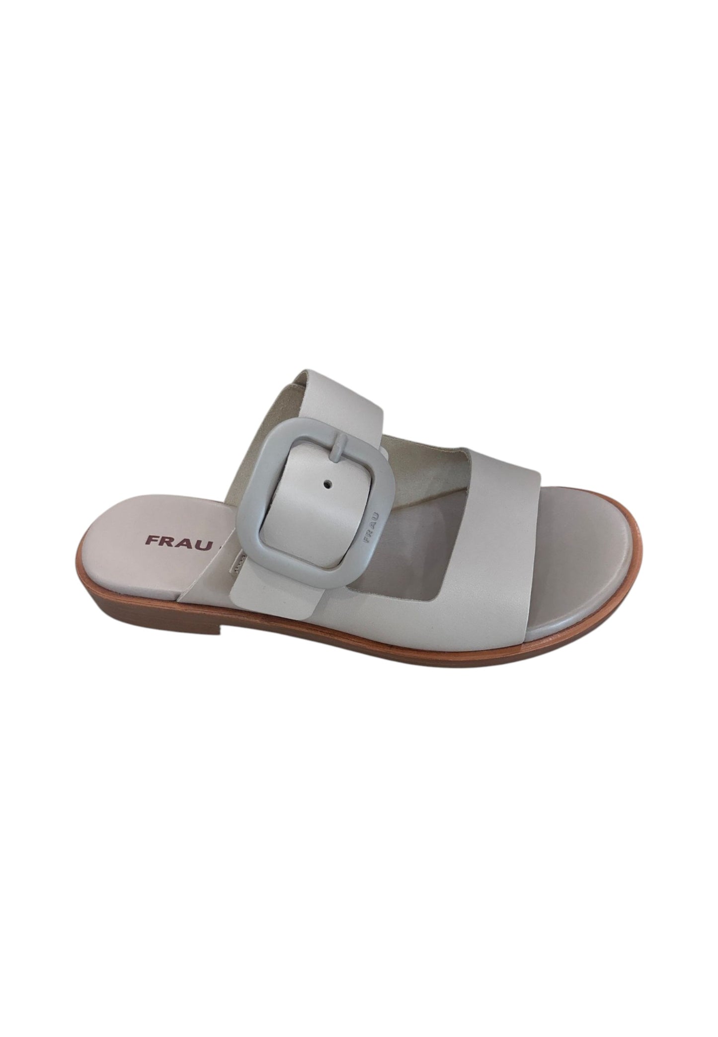 Ciabatte  Donna Frau In Pelle Con Fibbia  85M3