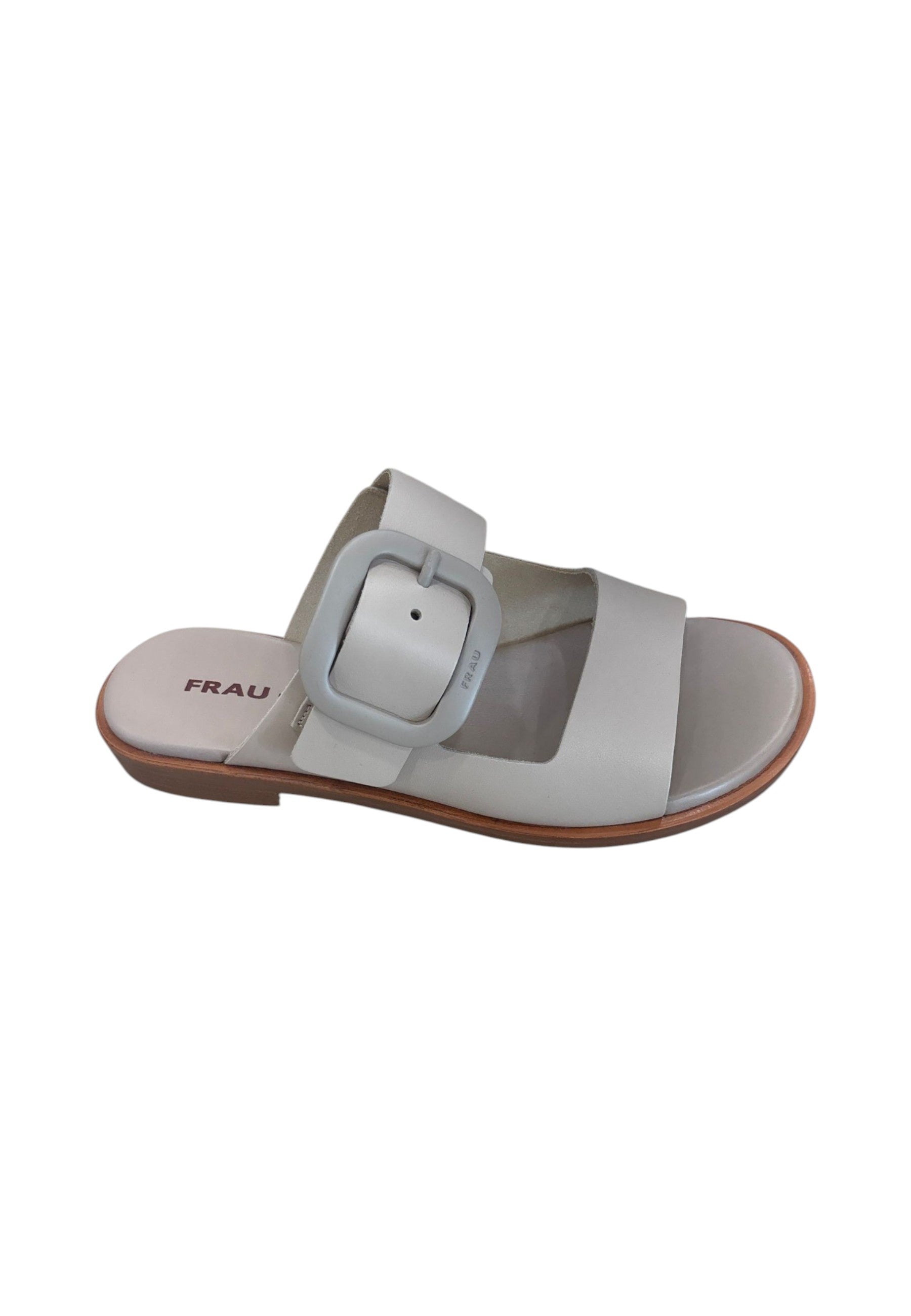 Ciabatte  Donna Frau In Pelle Con Fibbia  85M3