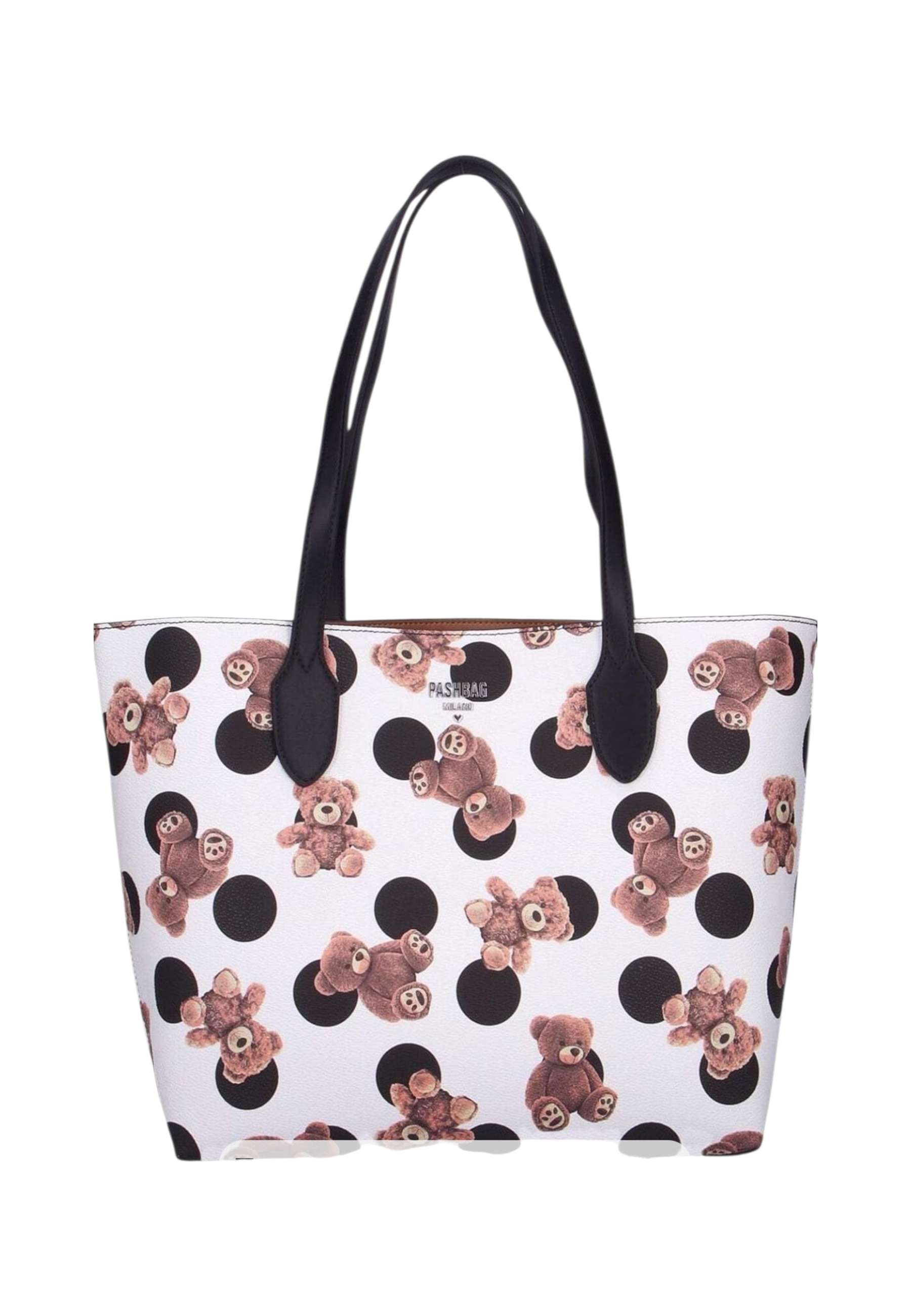 Borsa A Spalla Donna Pashbag Tote Stampa Orsetti Babies Kate-Babies