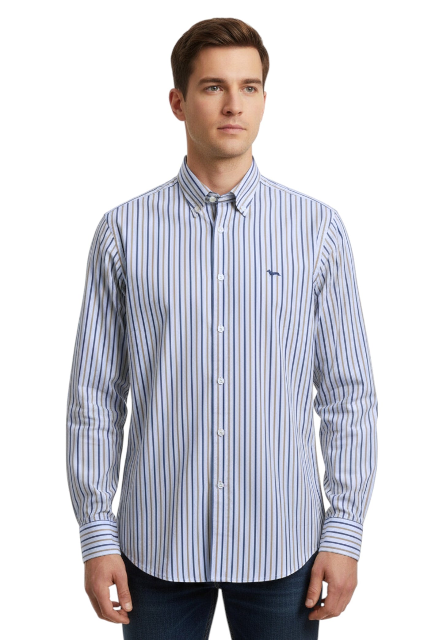 Camicia Manica lunga Uomo Harmont & Blaine Con Pois In Fil Coupe'  CRP001013475M