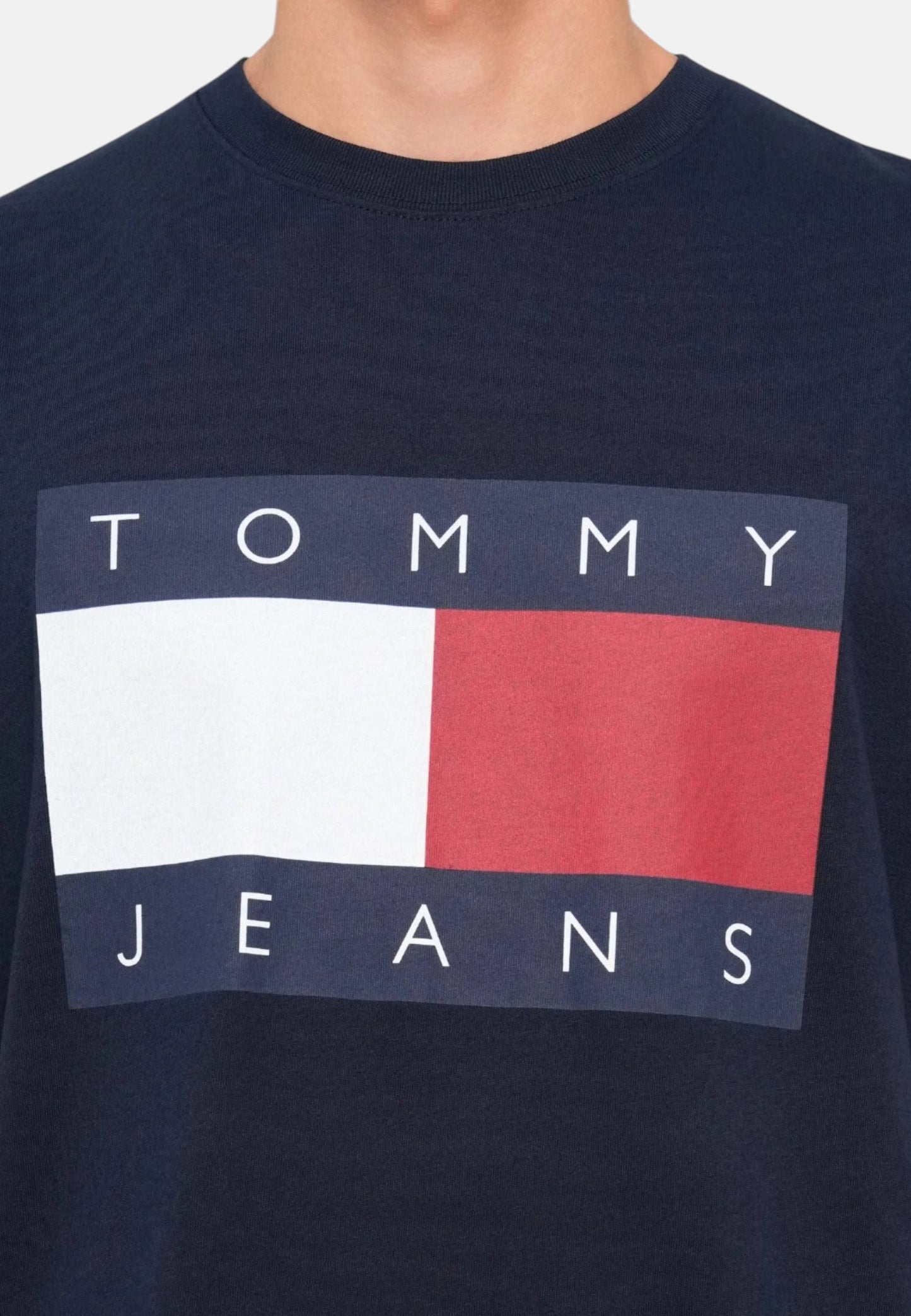 T-Shirt Manica Corta Uomo Tommy Jeans  Tjm Reg Big Flag S DM0DM22645