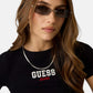 T-Shirt Manica Corta Donna Guess Slim Gj Rib Emb W4YI64KA0H1
