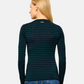 T-Shirt Manica lunga Donna Liu Jo A Righe Con Ricamo  WF6440J3988