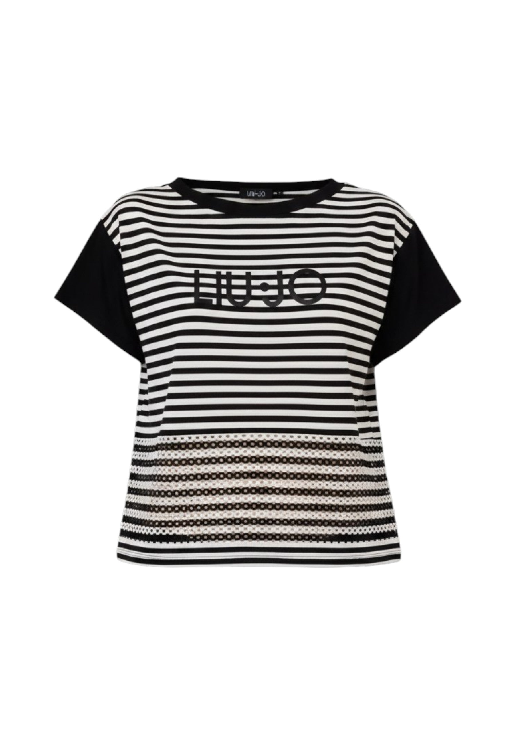 T-Shirt Manica Corta Donna Liu Jo Jersey Rigato  VA6039J3908