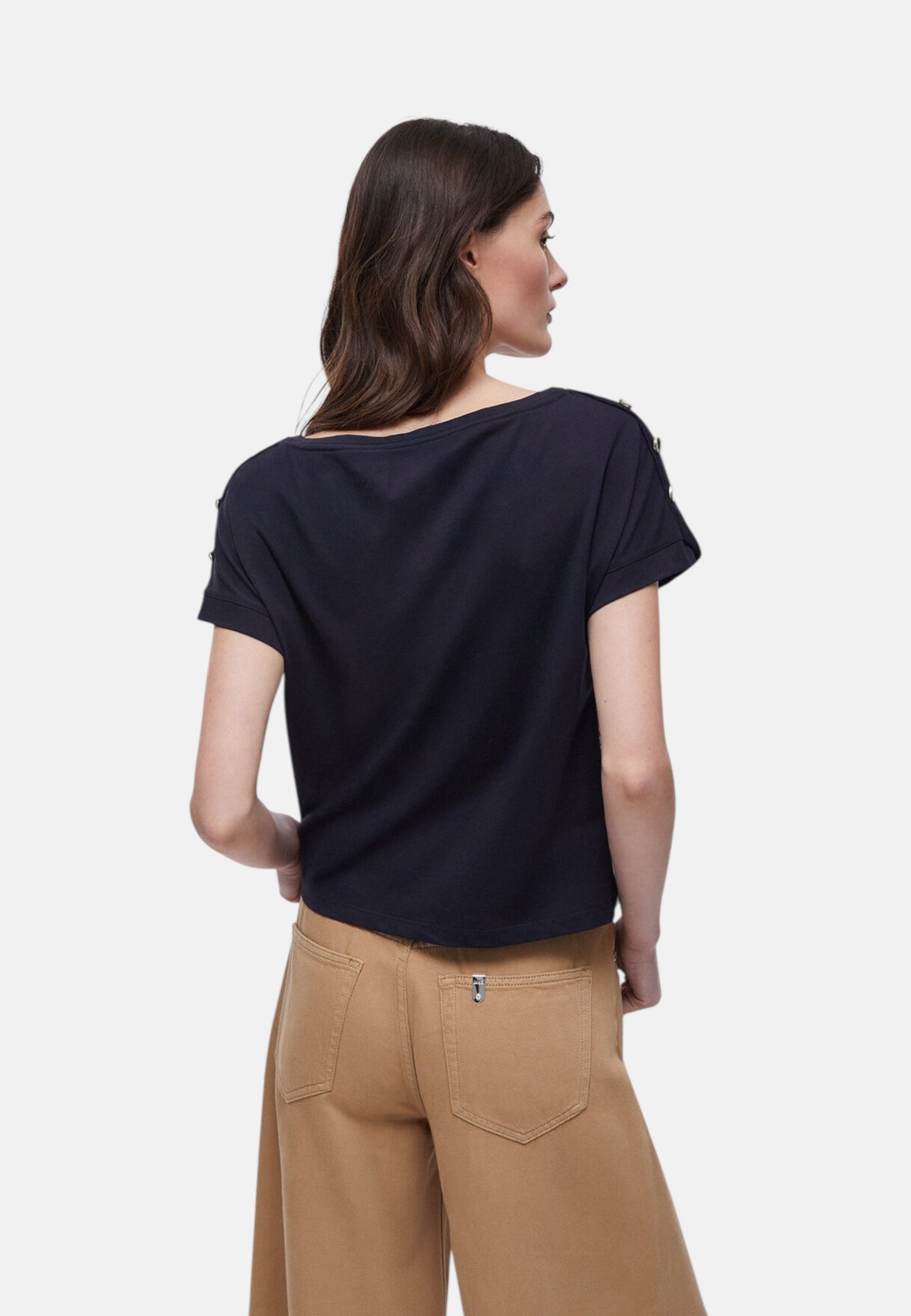 T-Shirt Manica Corta Donna Liu Jo Blooming Foulard  WA6437J6308