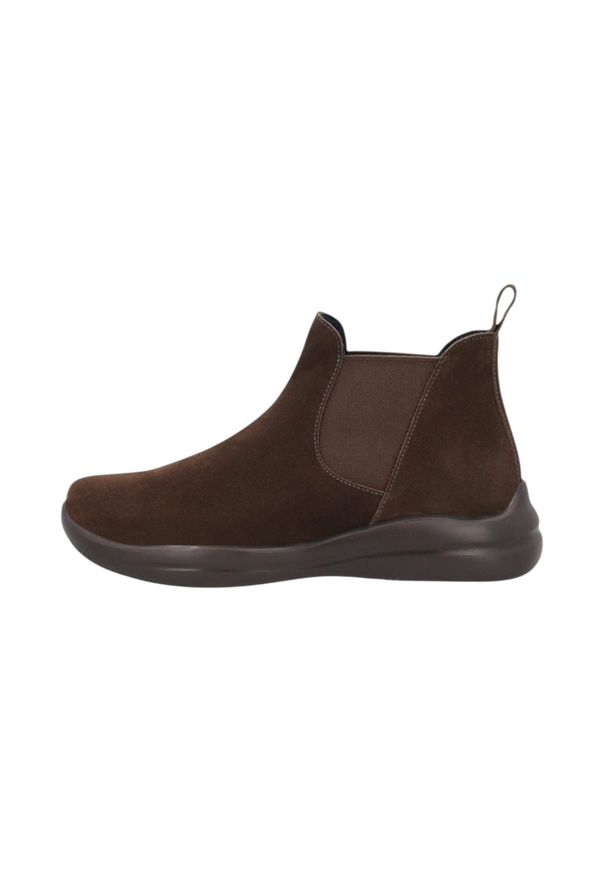 Stivaletti Chelsea Donna Frau Pelle scamosciata, Comfort-Tech, Elastici laterali, Suola ultraleggera, Sottopiede estraibile, Made in Italy Waxy A43C4
