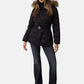 Piumino Corto Donna Guess Con Cappuccio, Vera piuma New Marina W6BL38W4087