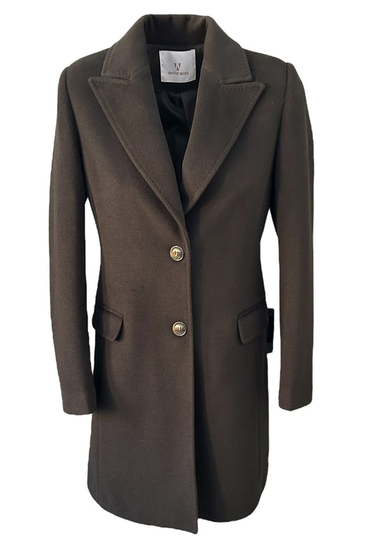 Cappotto  Donna White Wise Baronetto Con Punto Mf  WW18450