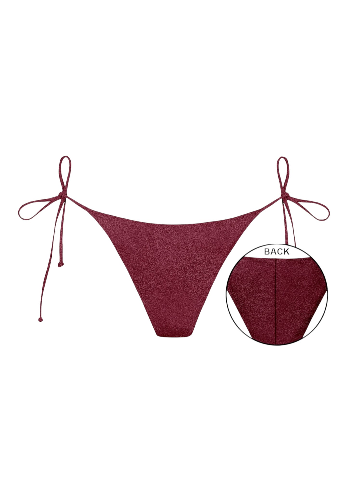 Bikini Pezzo Sotto Donna Mc2 Saint Barth Cheeky Con Laccetti, Shiny SB Marielle Plate MRL0013