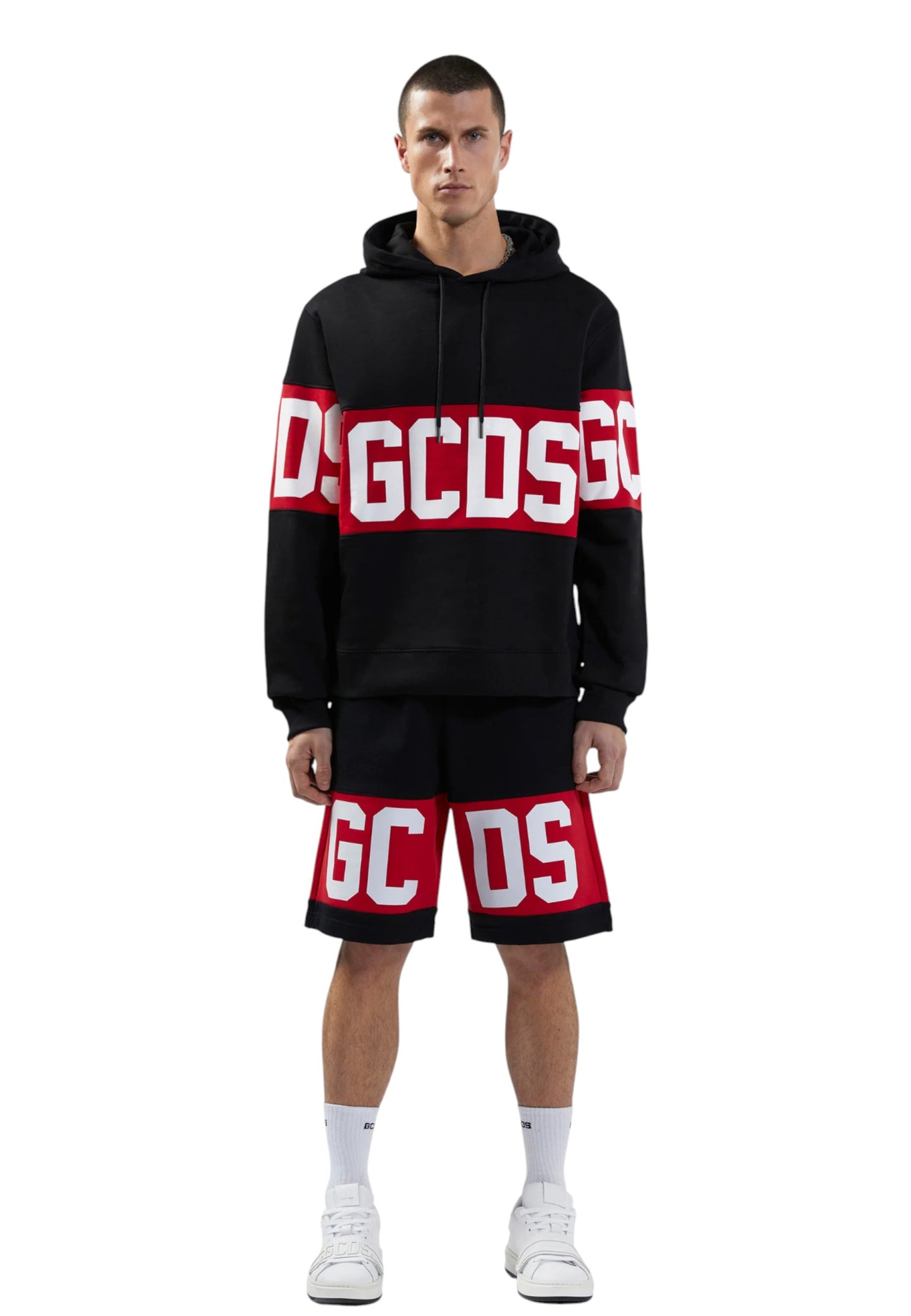 Felpa Con Cappuccio Uomo Gcds Band Logo  B1XM1900JD1