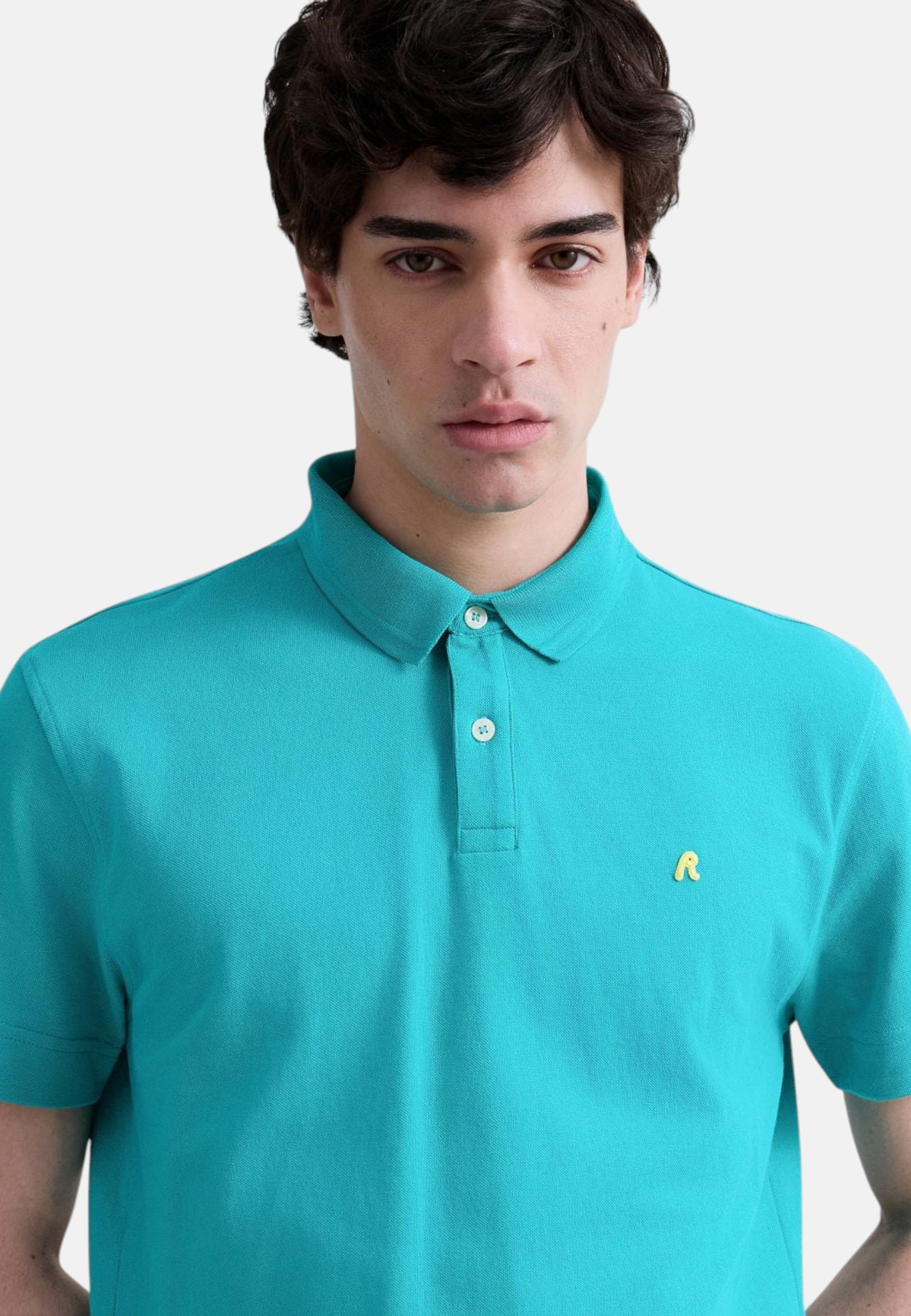 Polo Manica Corta Uomo Replay In Piquet Stretch Con Ricamo R  M3431 .000.21868