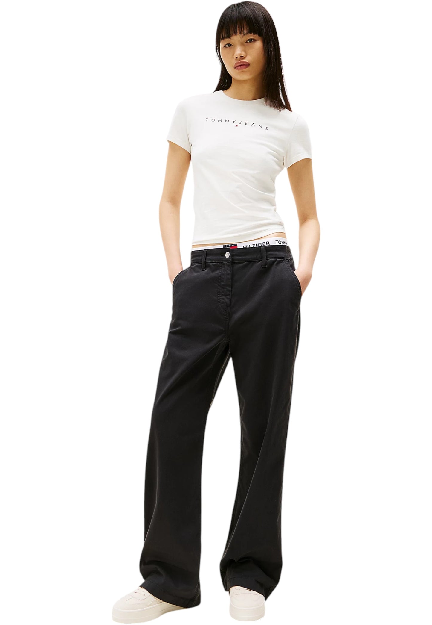 T-Shirt Manica Corta Donna Tommy Jeans  Tjw Slim Linear