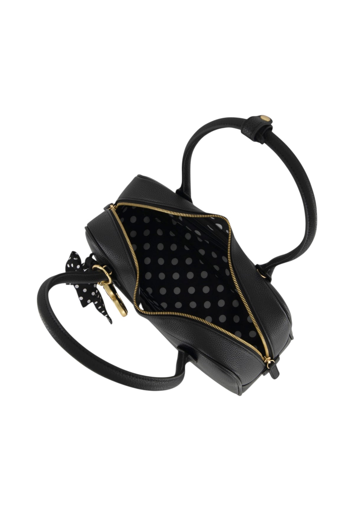 Borsa A Mano Donna Braccialini A Bauletto, Doppio con tracolla removibile e regolabile, Chiusura con zip, Una tasca interna portacellulare, Charm removibile con margherita e fiocco a pois, Dimensioni: 35 x 12.5 x 19 Cm Beth B19224YY