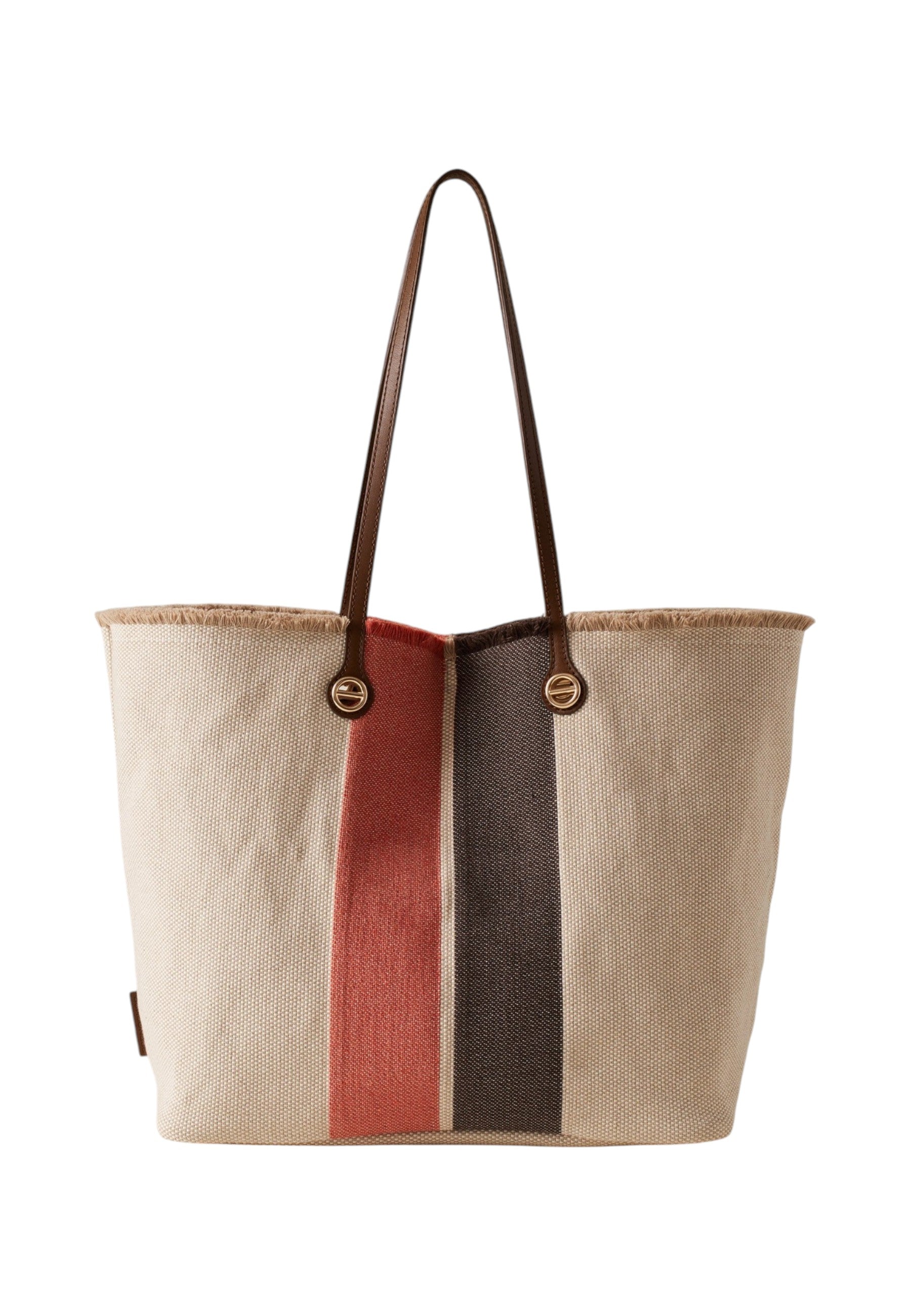 Borsa A Spalla Donna Borbonese Shopping Large in Tessuto Jacquard Flight 910104000378