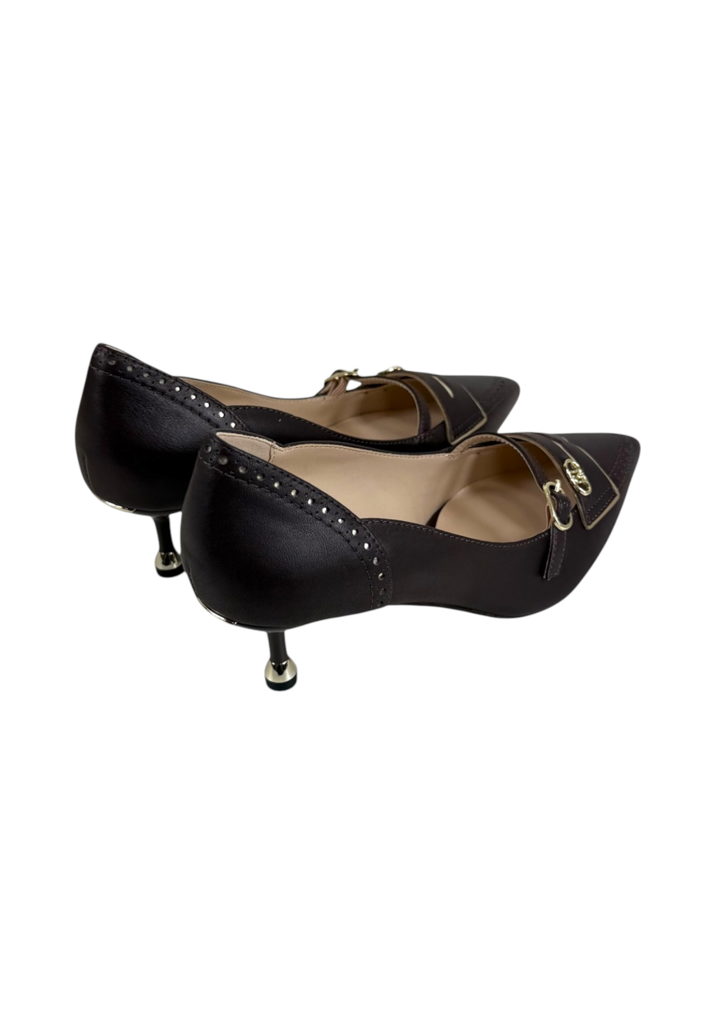 Decollete  Donna Liu Jo In Pelle Con Tacco Kitten E Cinturino Decorativo Deva 20 SF6011PX885