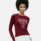 Maglia A Girocollo Donna Guess  Sasha Triangle Logo W6RR49Z2NQ2