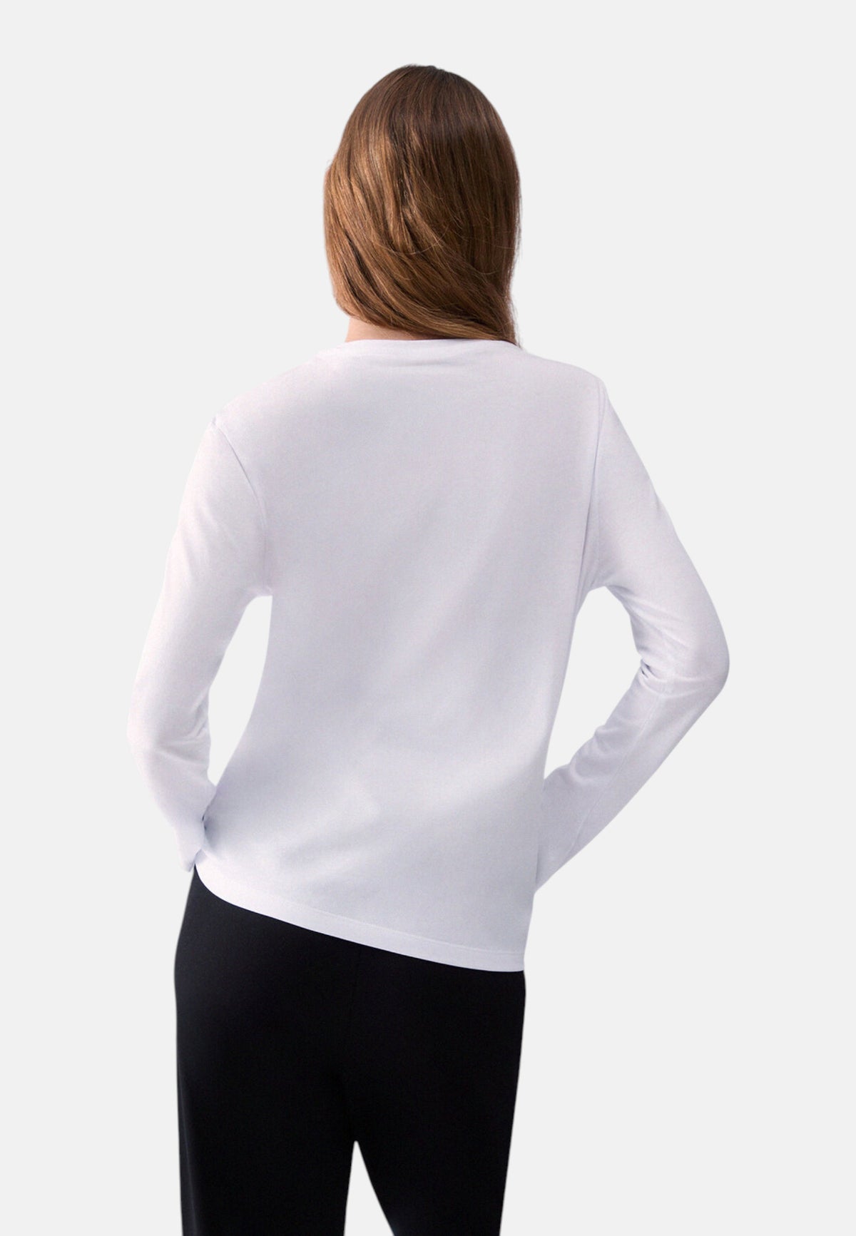 T-Shirt Manica lunga Donna Liu Jo Regular Fit Logo Crystal WF6451J6308