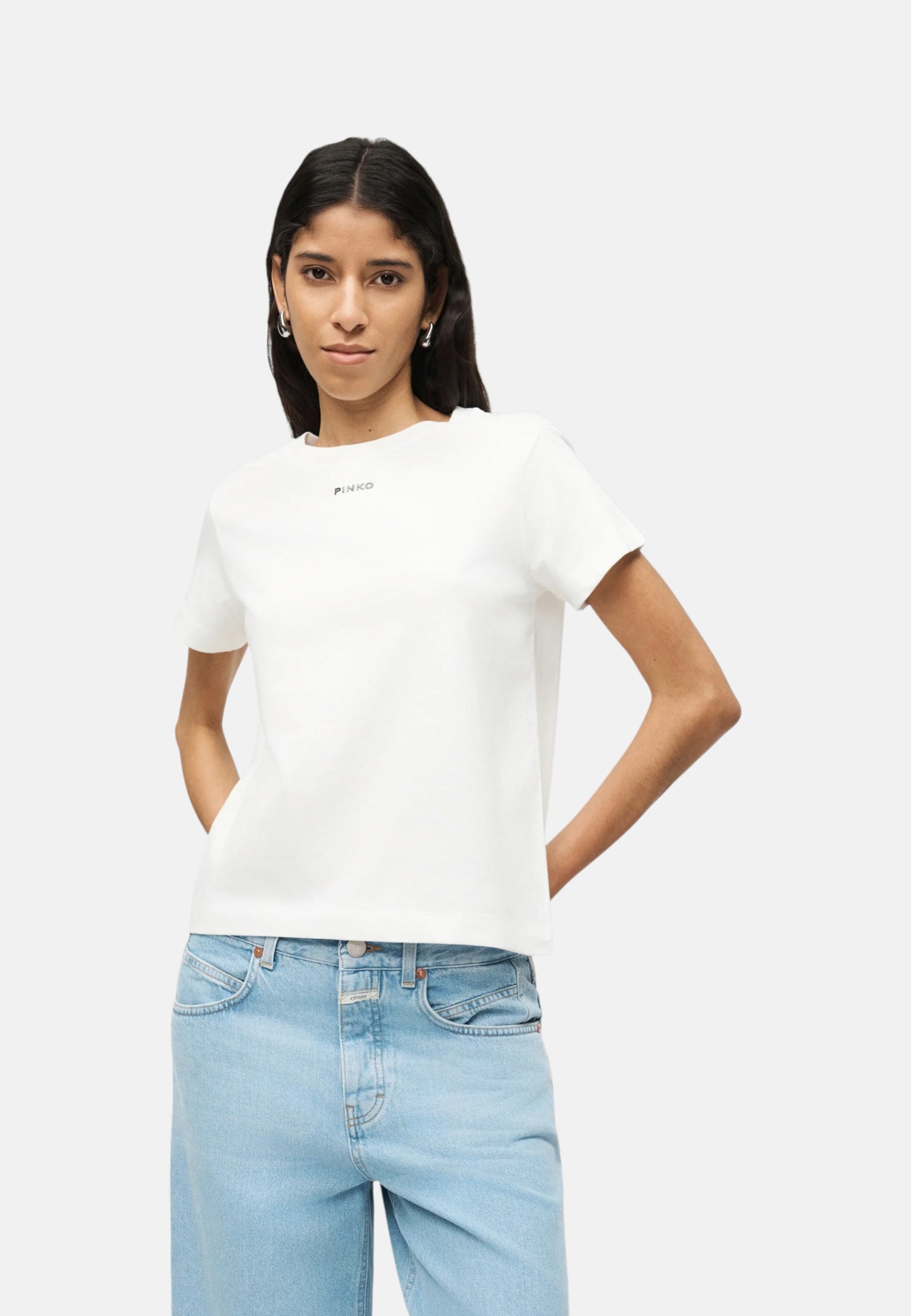 T-Shirt Manica Corta Donna Pinko Con Logo PINKO Basico 100373A34F