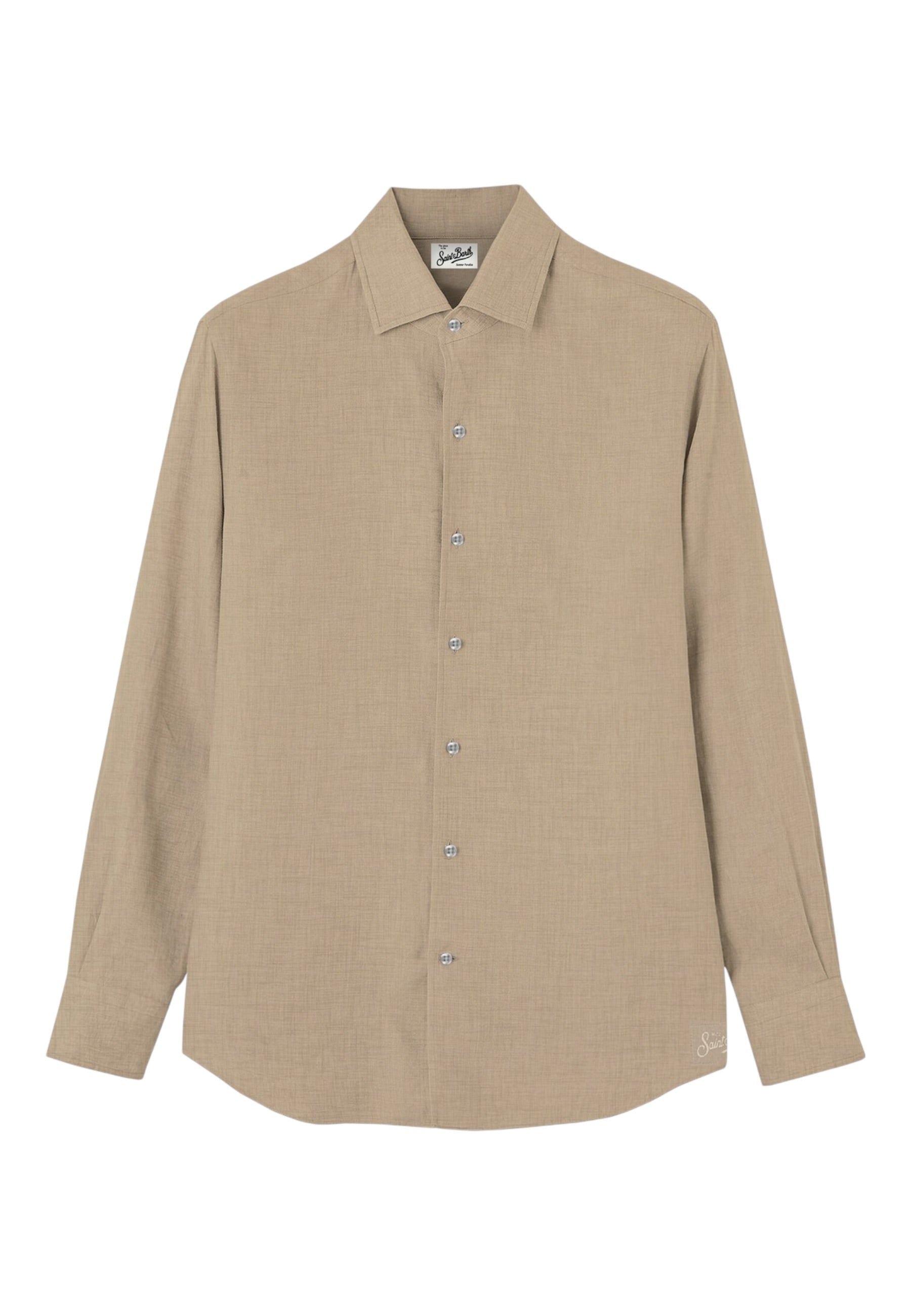 Camicia Manica lunga Uomo Mc2 Saint Barth In Lino Con Paramonture Interne Raphael RPH0001