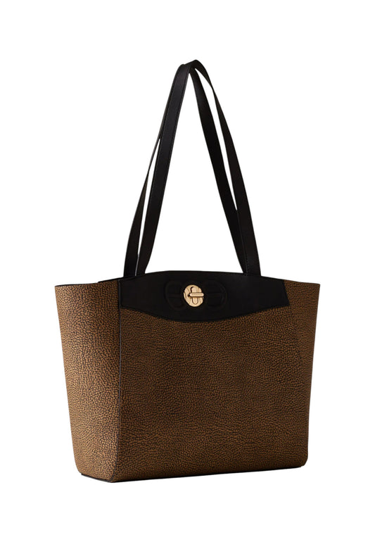 Borsa A Spalla Donna Borbonese Shopping Medium Moonlight 910101380098