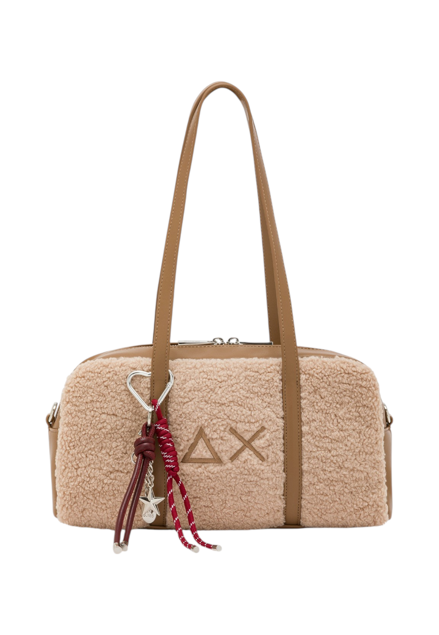 Borsa A Spalla Donna Sun68 Case Bag, Doppio Manico, Tracolla Regolabile, Chiusura Con Zip, Charm Logato Teddy Y46226