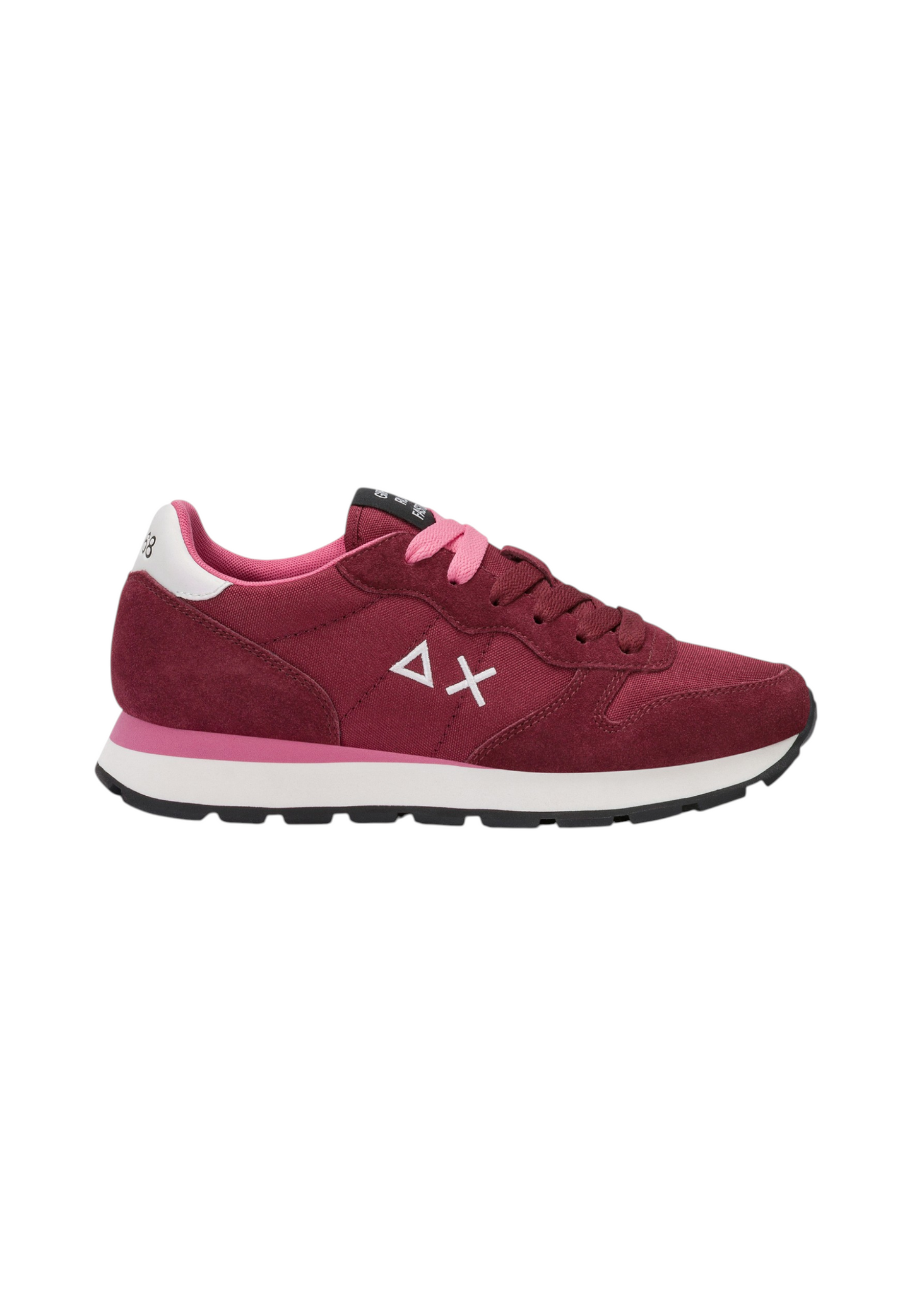 Sneakers Basse Donna Sun68 Stile Running, Nylon E Suede, Logo Ricamato Ally Solid Z46201