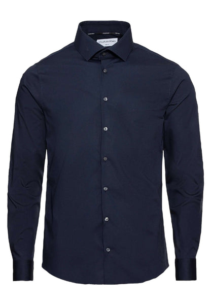 Camicia Manica lunga Uomo Calvin klein  Poplin Stretch Slim K10K108229