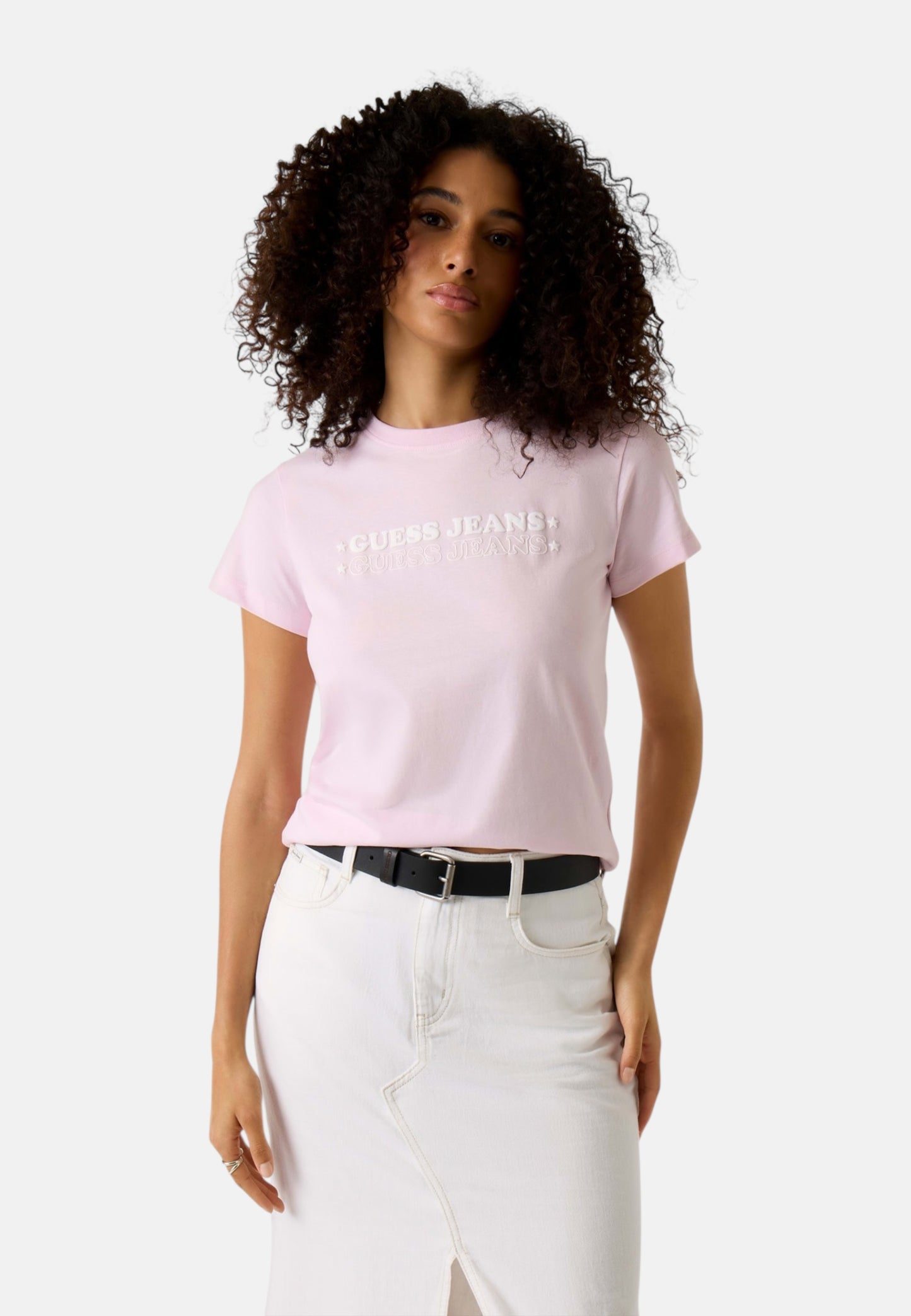 T-Shirt Manica Corta Donna Guess Crop Gj Print Star W6GIC5K8HM0