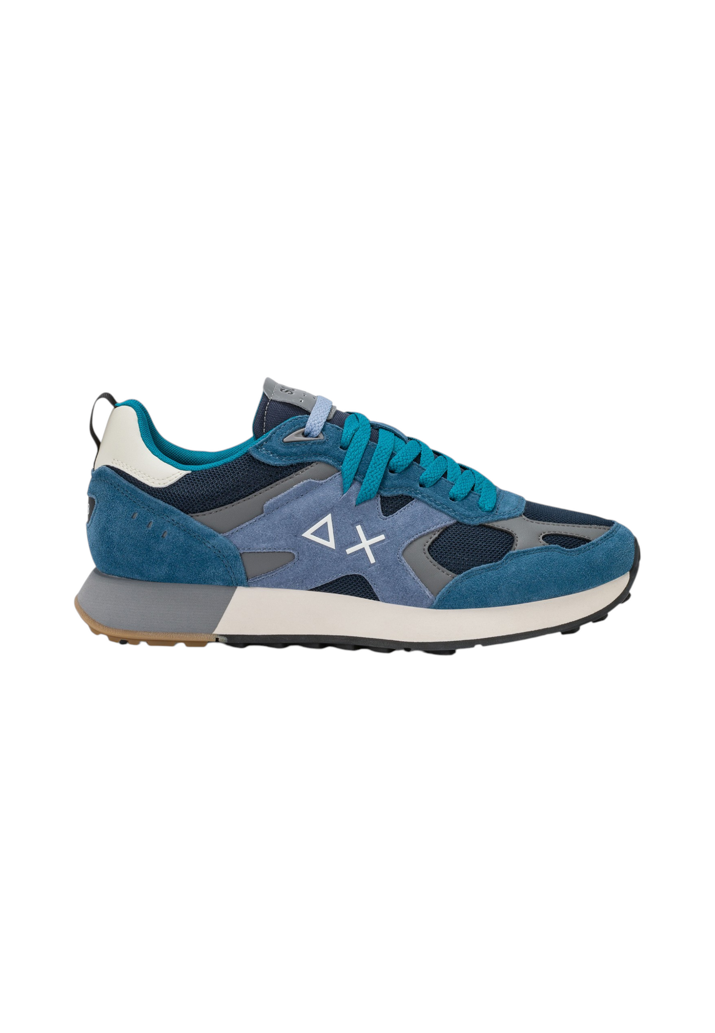 Sneakers Basse Uomo Sun68 Stile Running, Nylon E Suede, Maxi Logo, Outdoor Jaki Outdoor Z46124