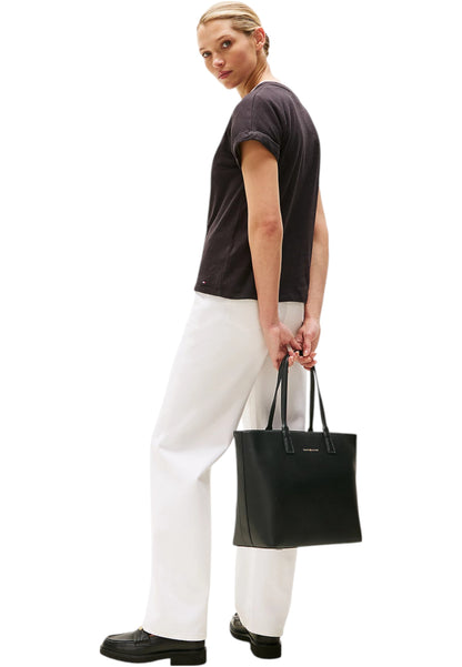 Borsa A Spalla Donna Tommy Hilfiger Tote Th Logotape