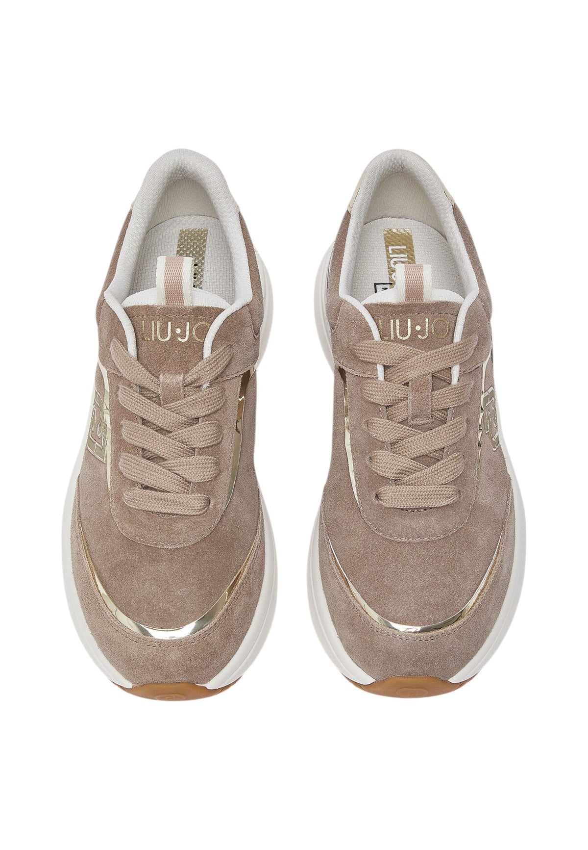 Sneakers Basse Donna Liu Jo In Pelle Scamosciata Con Platform E Logo Laterale Stardust 01 BF6029PX911