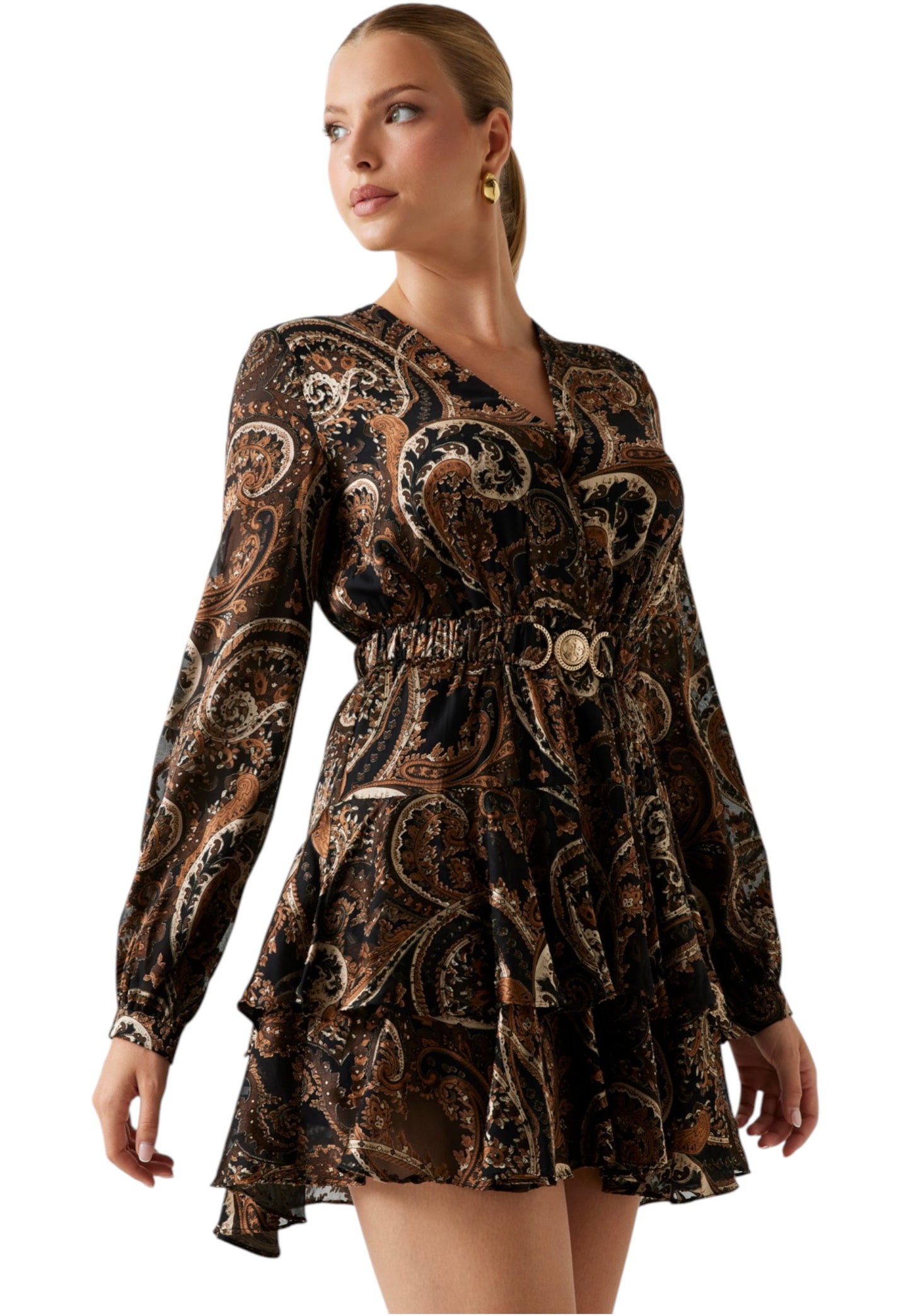 Vestito Corto Donna Guess Flare Clarisse W5BK53W2770