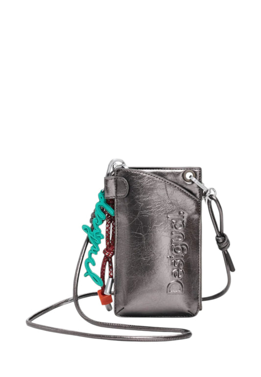 Portafoglio Con Portamonete Donna Desigual  Mone Half Logo Milton Dark Silver 25WAYP24