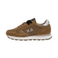 Sneakers Basse Donna Sun68 Stile Running, Nylon E Suede, Dettagli Laminati Ally Silver Gold Z46202