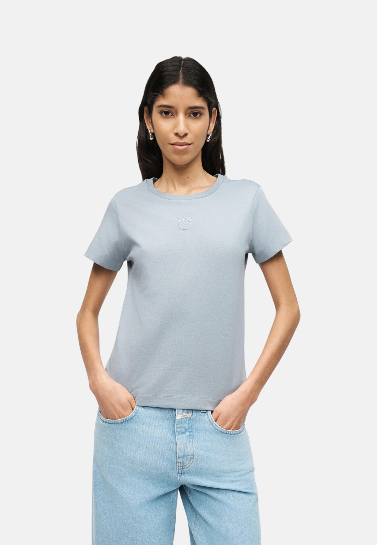 T-Shirt Manica Corta Donna Pinko Con Logo Love Birds Bussolotto 100355A339