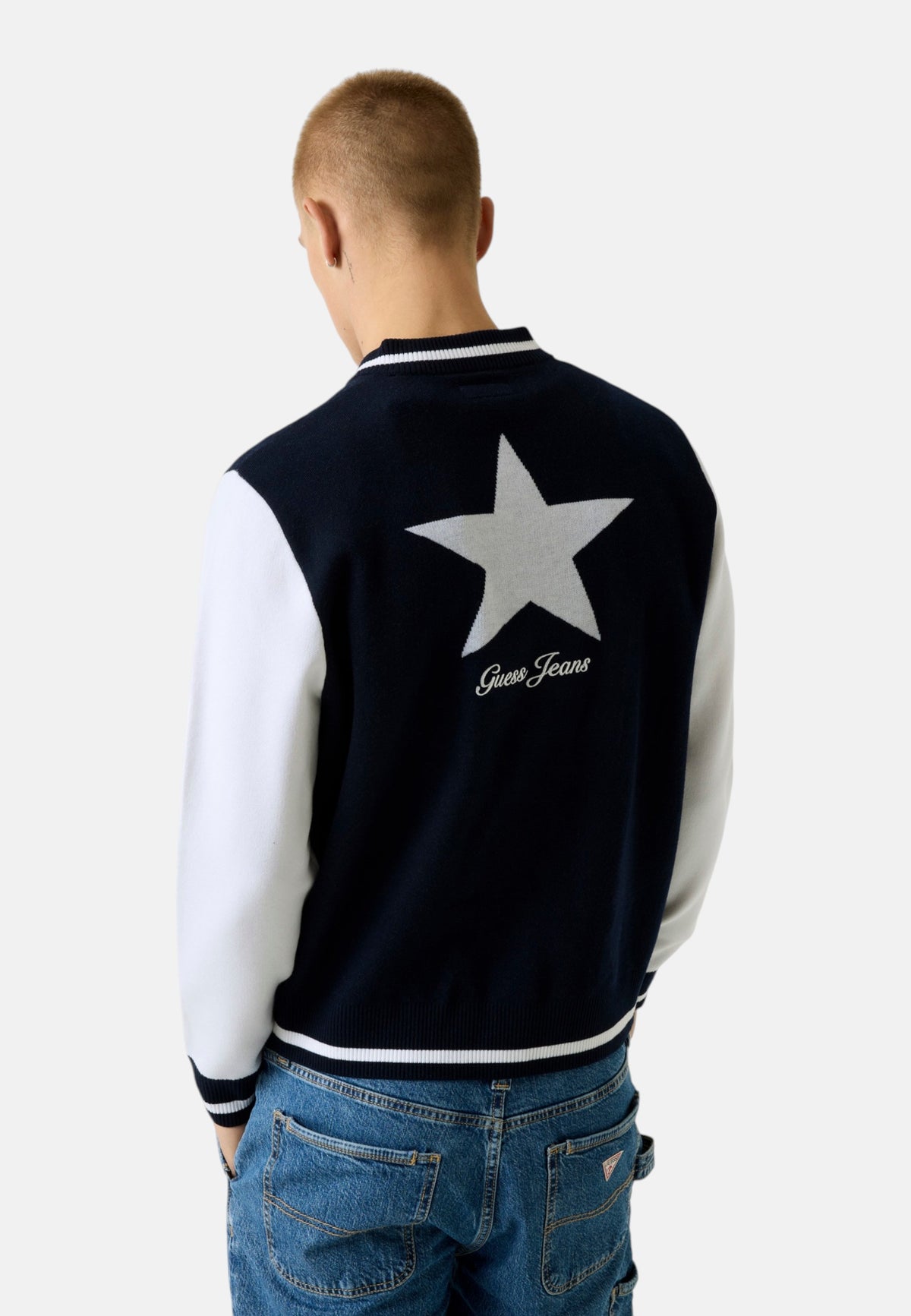 Giacca Bomber Uomo Guess In Maglia, Jacquard Gj M6YR03Z0905