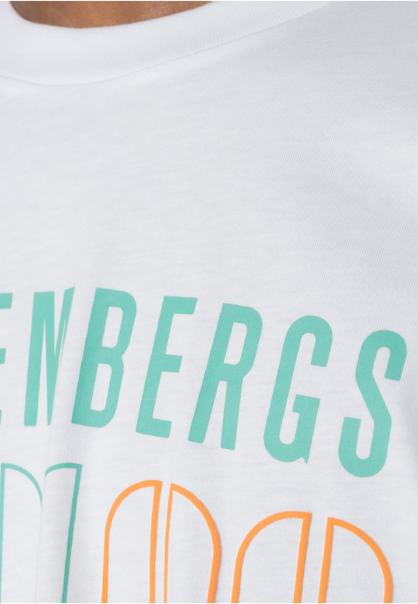 T-Shirt Manica Corta Uomo Bikkembergs Maxi Stampa A Contrasto Sul Petto